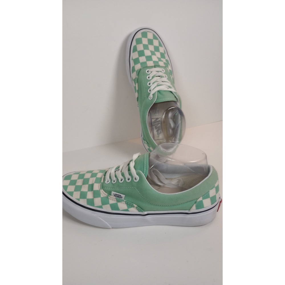 Vans Era Checkerboard Neptune Green True White Sneakers Womens 8 Mens 6.5